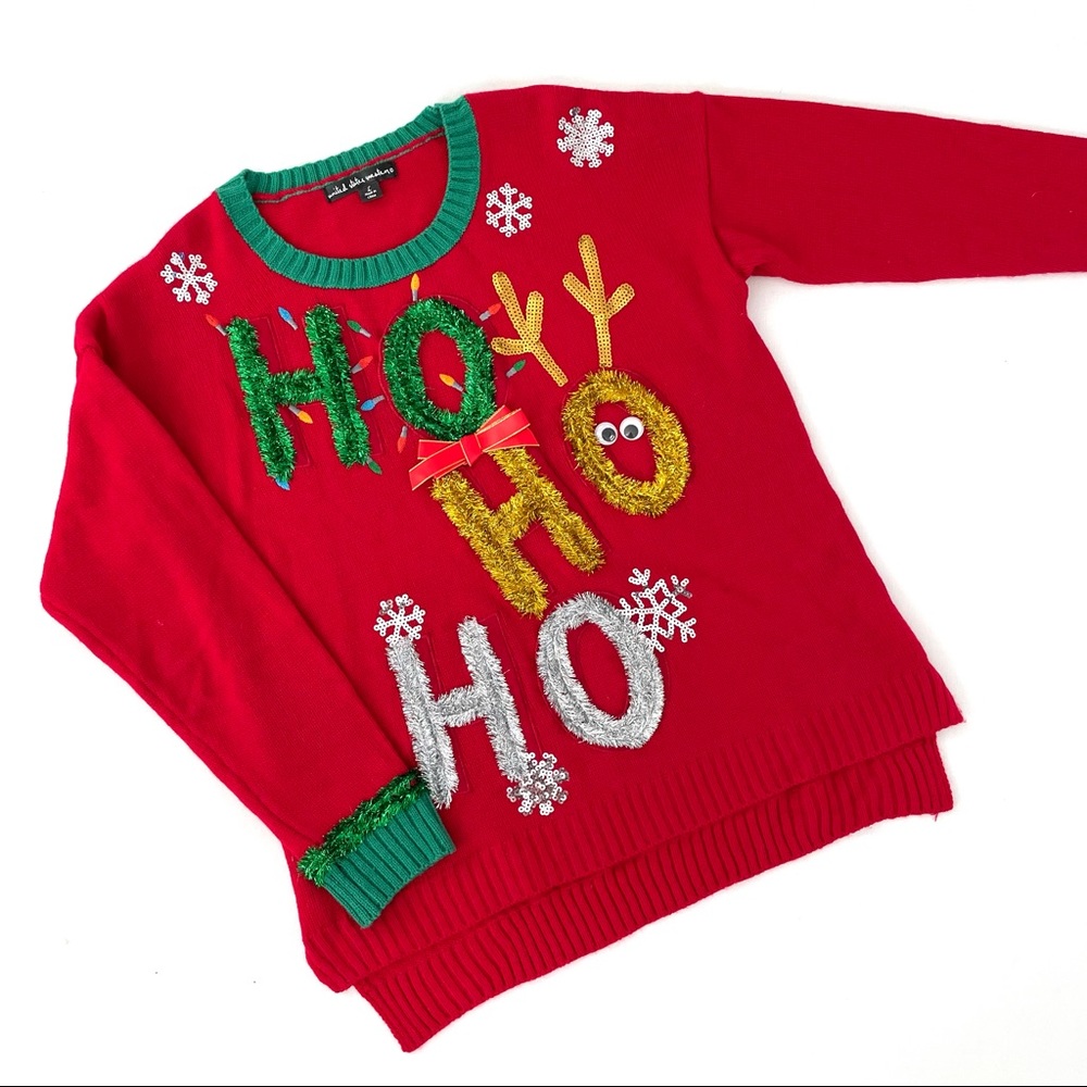 United States sweaters Christmas ugly Holliday crew neck